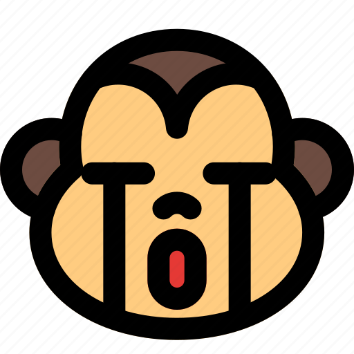 Monkey, crying, emoticons, animal icon - Download on Iconfinder