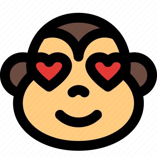 Monkey, heart, emoticon, eyes icon - Download on Iconfinder