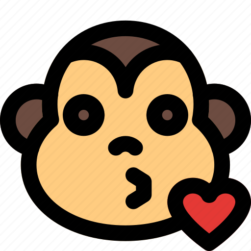 Monkey, kiss, emoticons, animal icon - Download on Iconfinder