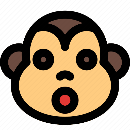 Monkey, shock, emoticons, animal icon - Download on Iconfinder