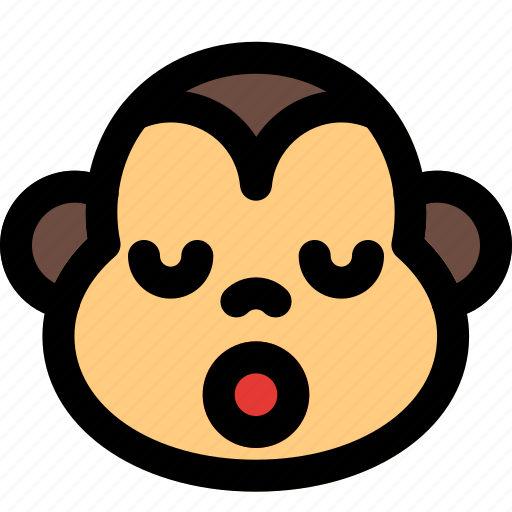 Monkey, sleepy, emoticon, expression, animal icon - Download on Iconfinder