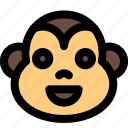 monkey, smiling, emoticons, animal