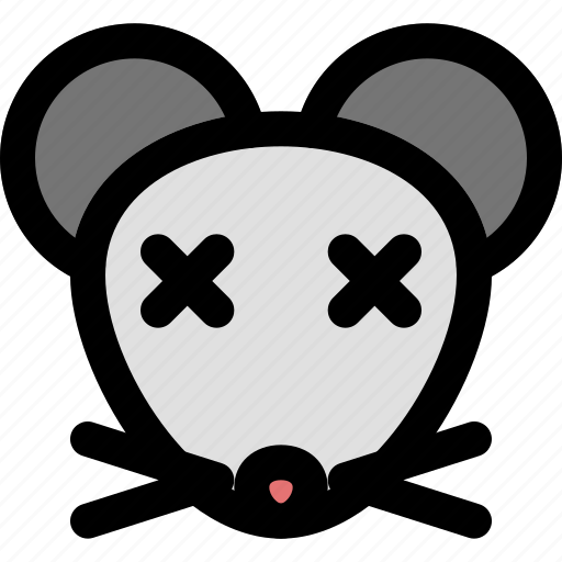 Mouse, death, dead, cross, animal icon - Download on Iconfinder