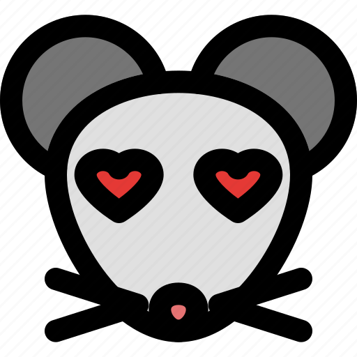 Mouse, heart, eyes, emoticons, animal icon - Download on Iconfinder