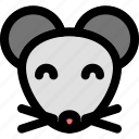 mouse, smiling, emoticons, animal