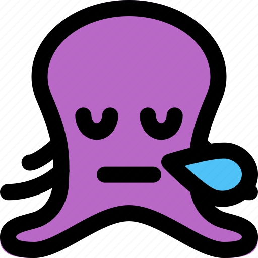 Octopus, snoring, emoticons, animal icon - Download on Iconfinder