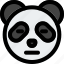 panda, neutral, expression, face, emoticon 