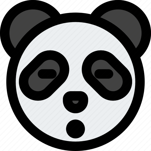 Panda, closed, eyes, shock, emoticons, animal icon - Download on Iconfinder