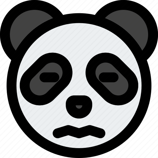 Panda, confounded, emoticons, animal icon - Download on Iconfinder
