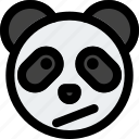 panda, confused, emoticon, puzzled, emotion