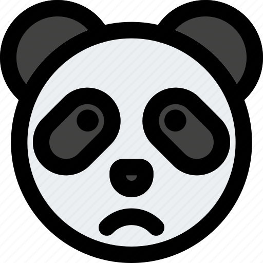 Panda, frowning, emoticons, animal icon - Download on Iconfinder