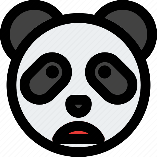 Panda, frowning, animal, mouth icon - Download on Iconfinder