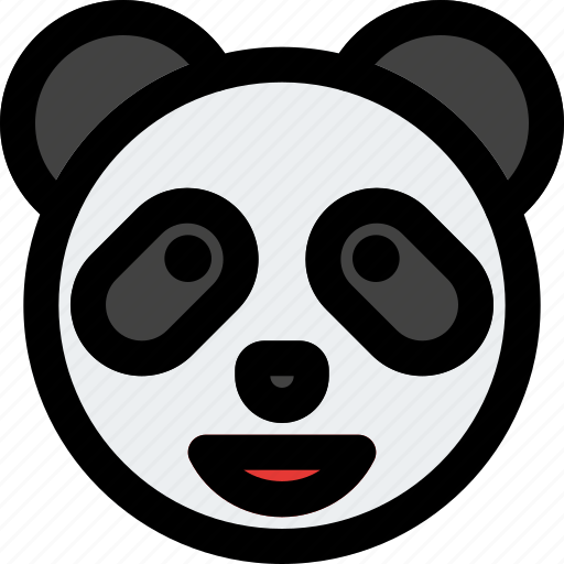 Panda, grinning, emoticon, emoji icon - Download on Iconfinder