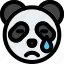 panda, sad, tear, emoticons, animal 