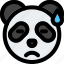 panda, sad, sweat, nervous, emoticon 