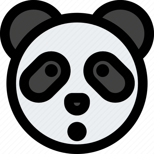 Panda, shock, emoticons, emoji icon - Download on Iconfinder