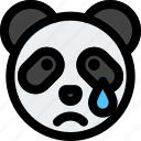 panda, tear, expression, emoticon, animal