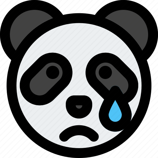 Panda, tear, expression, emoticon, animal icon - Download on Iconfinder