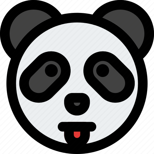 Panda, tongue, emoticons, animal icon - Download on Iconfinder