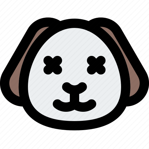 Puppy, death, eyes, emoticons, animal icon - Download on Iconfinder
