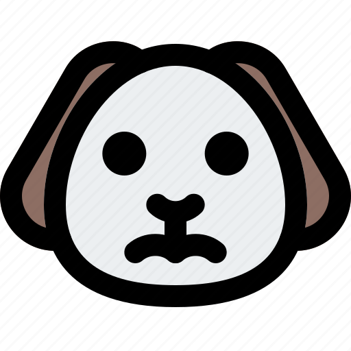 Puppy, frowning, emoticons, expression icon - Download on Iconfinder
