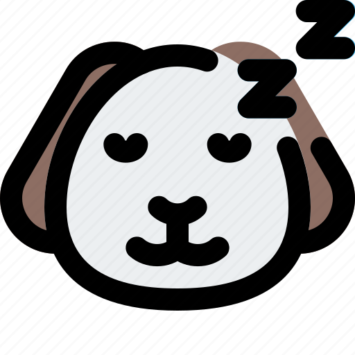 Puppy, sleeping, emoticons, animal icon - Download on Iconfinder