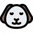 puppy, dog, expression, face, emoticon