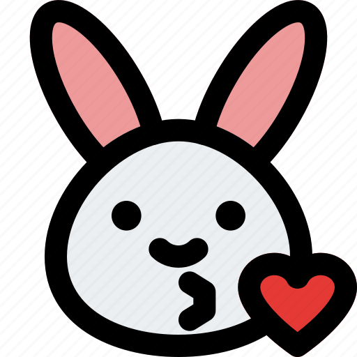 Rabbit, kiss, emoticons, animal icon - Download on Iconfinder