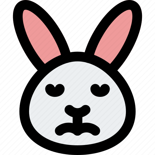 Rabbit, sad, face, emoticons, animal icon - Download on Iconfinder