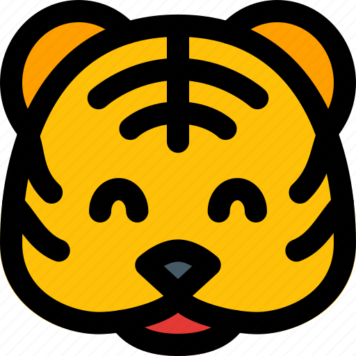 Tiger, smiling, emoticons, animal icon - Download on Iconfinder