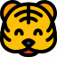 tiger, smiling, emoticons, animal 