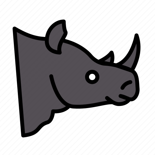 Rhinoceros, animal, wild, zoo, horn icon - Download on Iconfinder