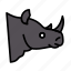 rhinoceros, animal, wild, zoo, horn 