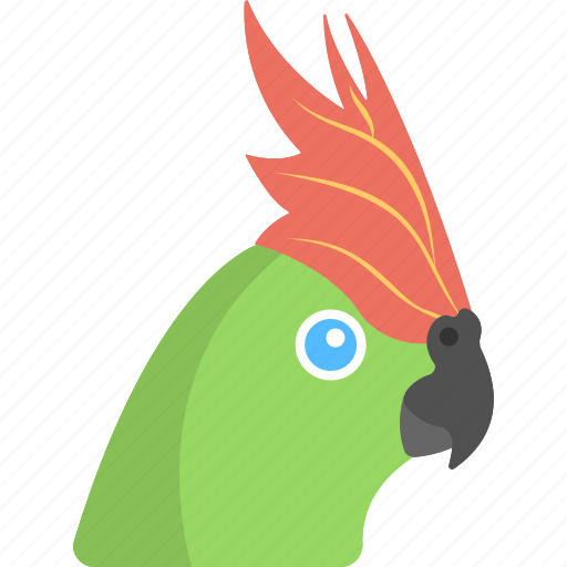 Bird, crown face, cute parrot, green fur, green parrot icon - Download on Iconfinder