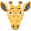 animal face, giraffe face, herbivorous, long face, long years 