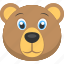 animal, animated bear face, baby bear, bear face, cute bear face 
