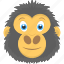 animal, gorilla face, hairy gorilla, happy gorilla, monkey 