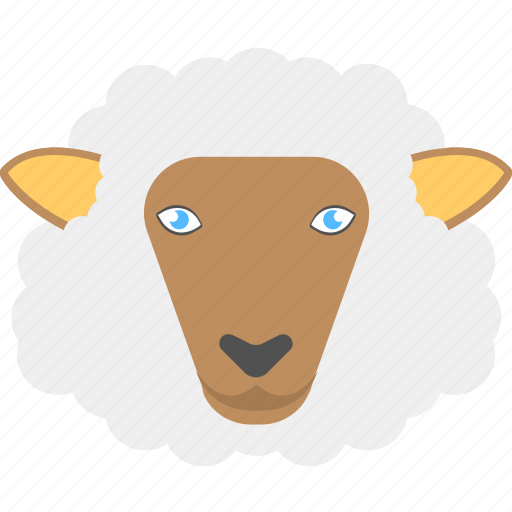 Animal, domestic animal, sheep face, sheep wool, white sheep icon - Download on Iconfinder