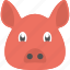 animal, pig face, pigling, red pig, red pig face 