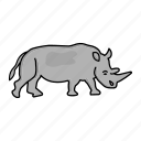 animal, horn, rhino, rhinoceros