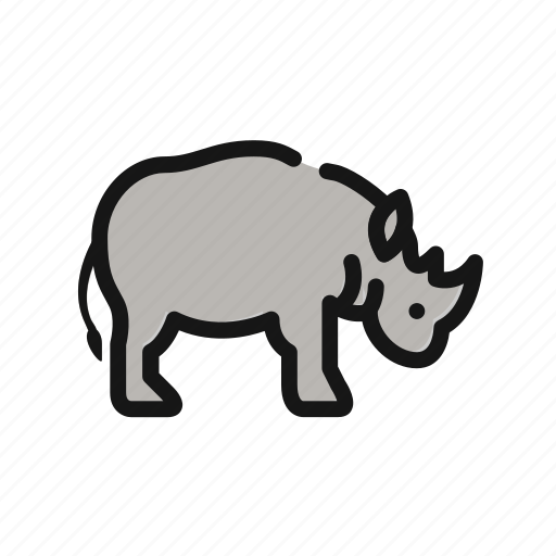 Africa, animal, rhino, rhinoceros, wild, zoo icon - Download on Iconfinder