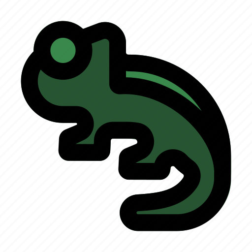 Chameleon, head, animal, big, eyes icon - Download on Iconfinder