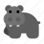 hippo, head, animal, wild 