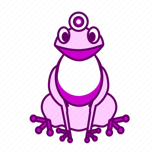 Animal, frog, icon2, purple, sit icon - Download on Iconfinder