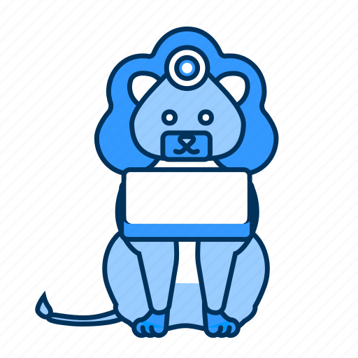 Animal, blue, icon2, lion icon - Download on Iconfinder