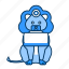 animal, blue, icon2, lion 