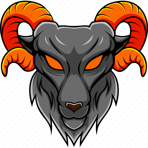 Goat, horn, head, animal, team, mascot, sport icon - Download on Iconfinder