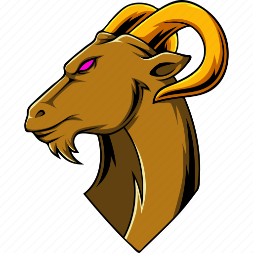 Goat, horns, head, animal, team, mascot, sport icon - Download on Iconfinder