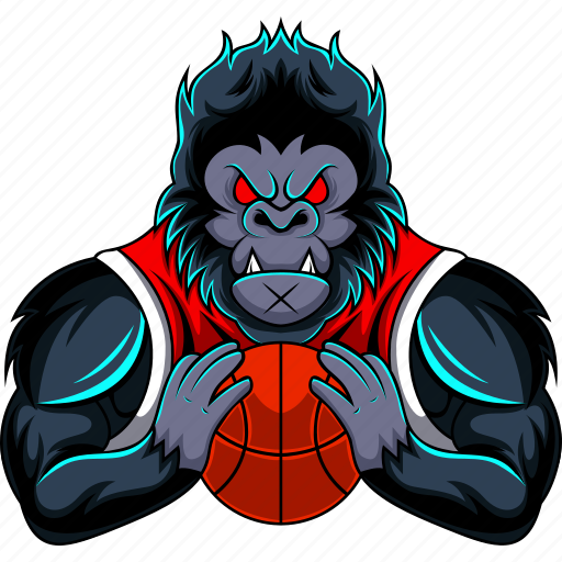 Gorillar, basketball, angry, animal, team, mascot, sport icon - Download on Iconfinder