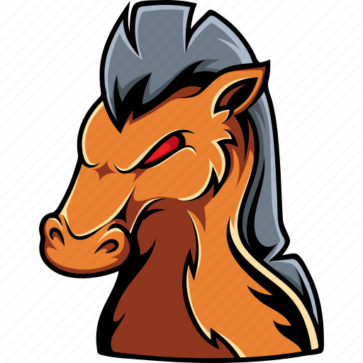 Horse, angry, head, animal, team, mascot, sport icon - Download on Iconfinder